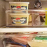 ORGANIZING: Tidying up a messy fridge